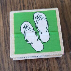 Vap Scrap Rubber Stamp 2'x2' Flip Flops